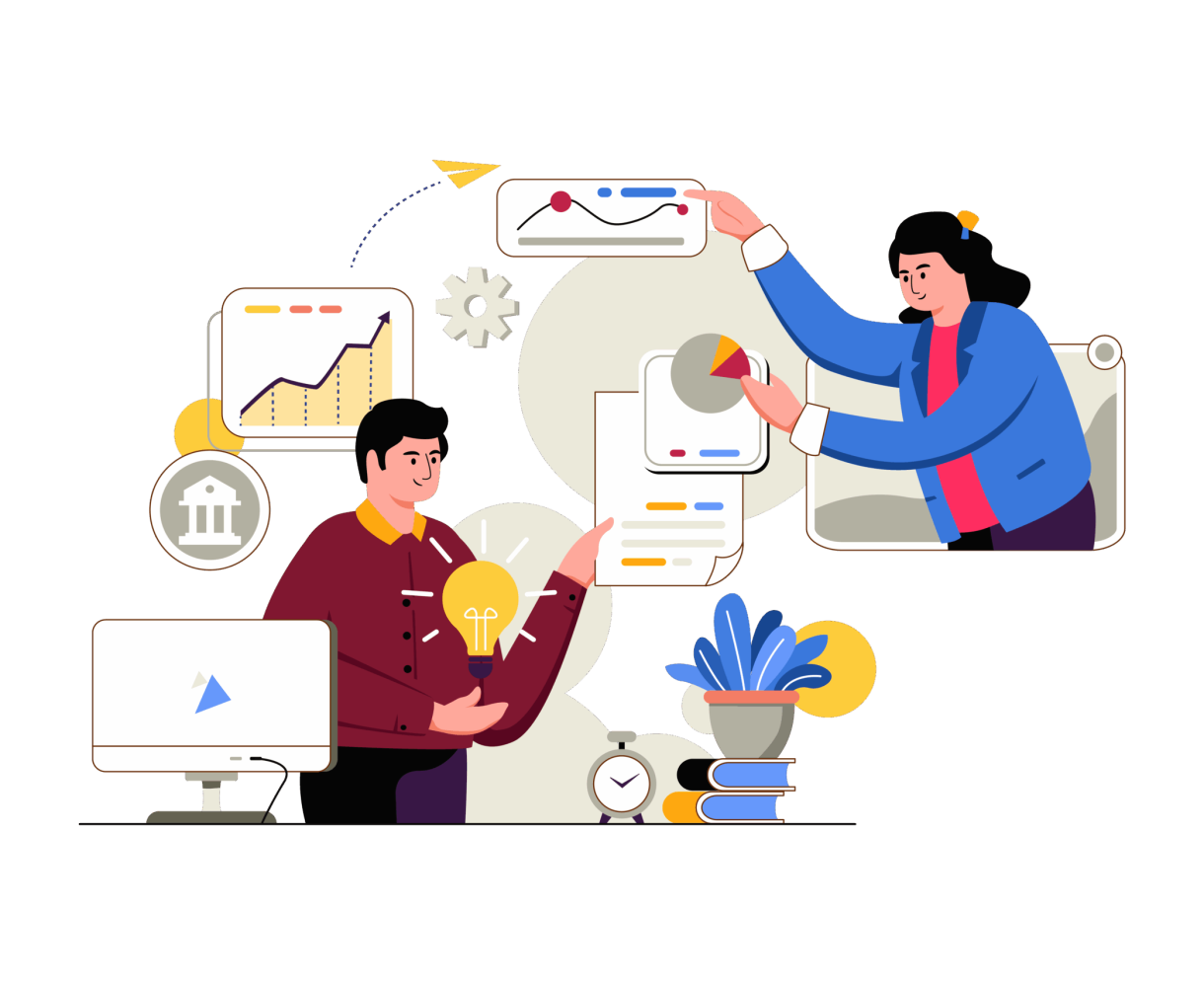 Job Exchange - Flat Vector